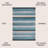 Angeal Gradient Ticking Striped Blue/Navy Rug-1370290005