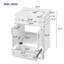 Meuble-lavabo de 24 po avec lavabo en céramique, armoire de rangement en bois massif avec portes à fermeture douce, style rétro, blanc