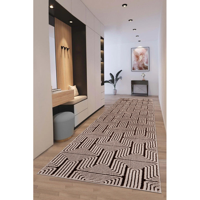 Deddrick Abstract Indoor / Outdoor Area Rug, Runner 60 x 300 cm