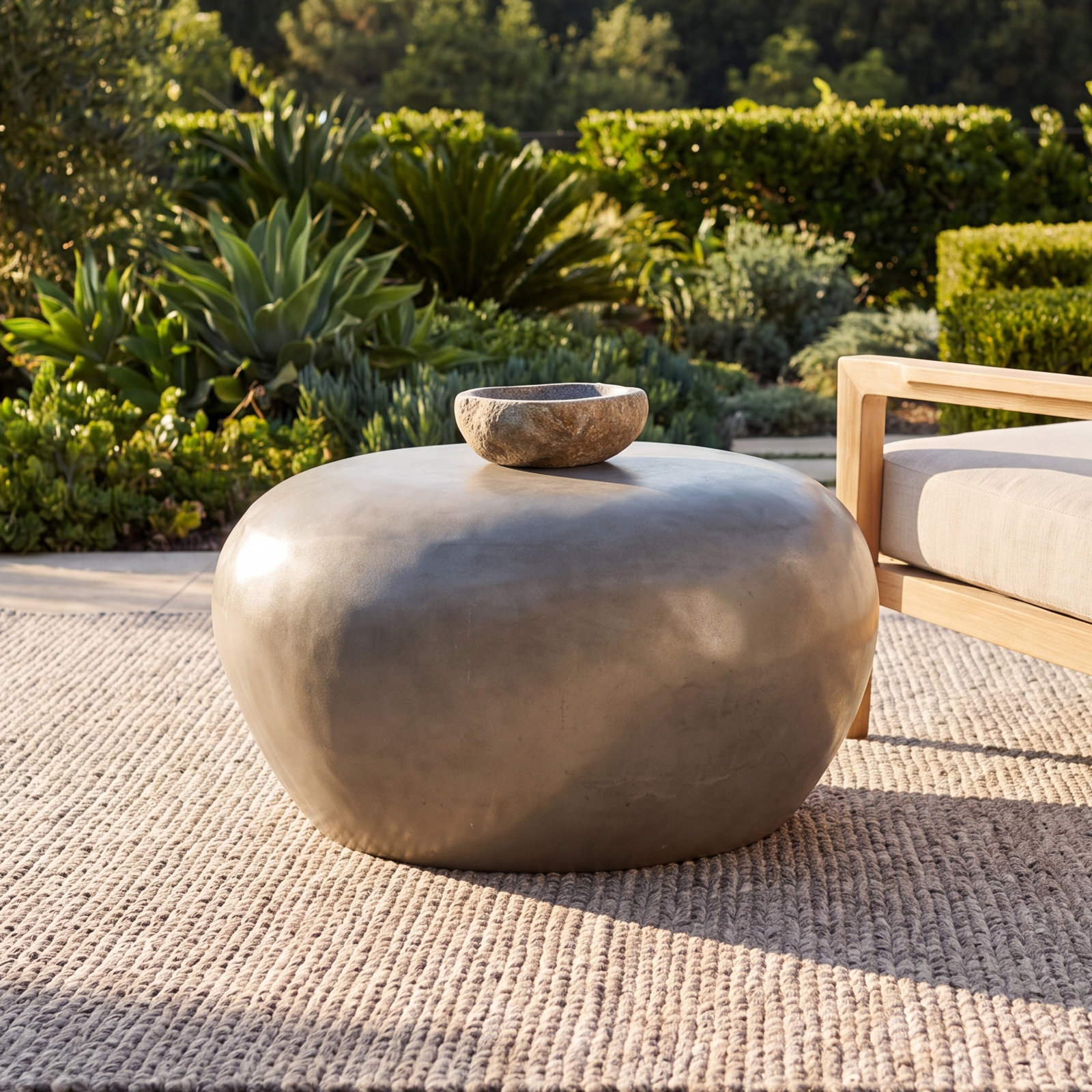 Allene 30'' Concrete Outdoor Coffee Table, Concrete Gray