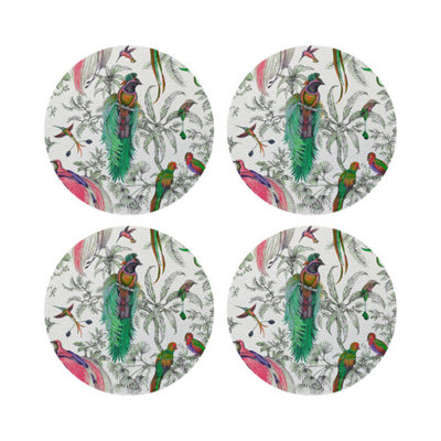 Audubon Exotica Vegan Leather Round Placemats