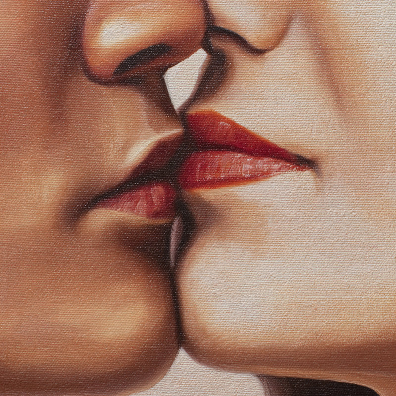 «Whispered Kiss», art mural sur toile tendue, L 20 po x H 20 po x P 1,5 po