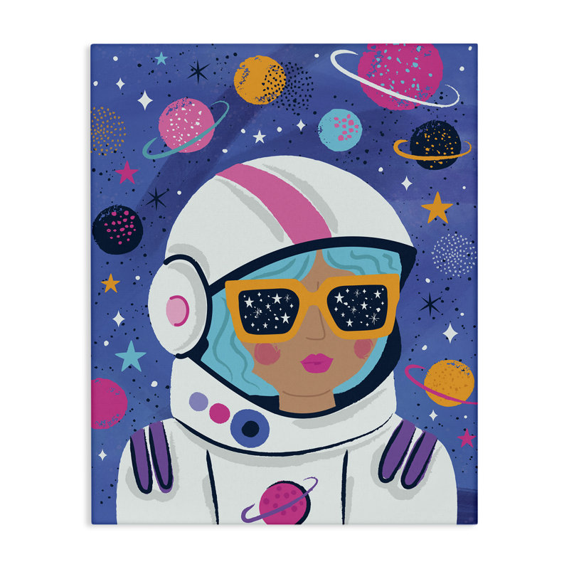 «Astronaut Gal in Space», art mural par Lisa Perry White, H 20 po x l 16 po