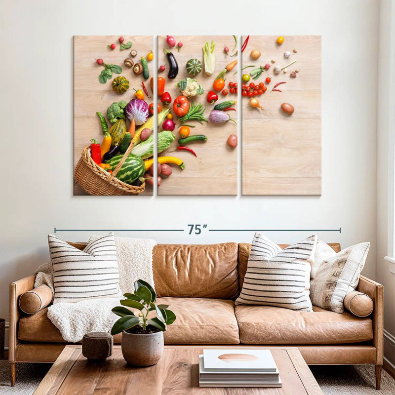 Yarlin Fresh Vegetables, 42" H x 65" W