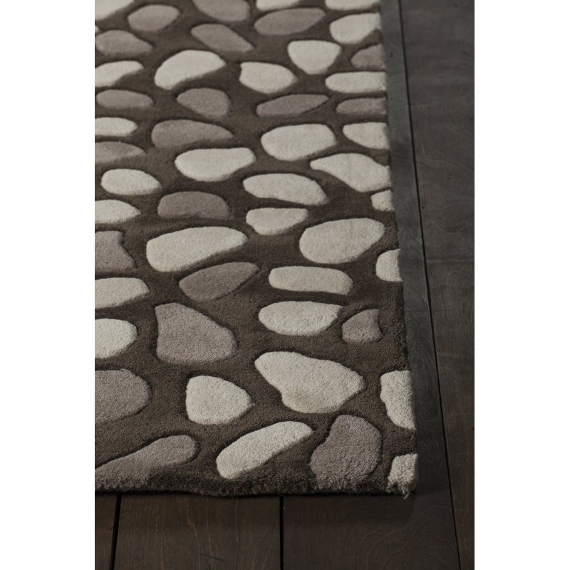 Inhabit Designer Gray Area Rug, 5' x 7'6"