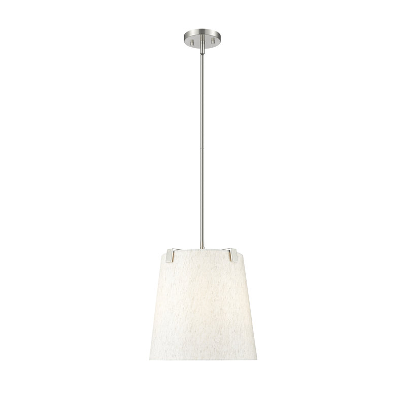 Luminaire suspendu 3 lumières Kohlman en noir mat, Nickel brossé
