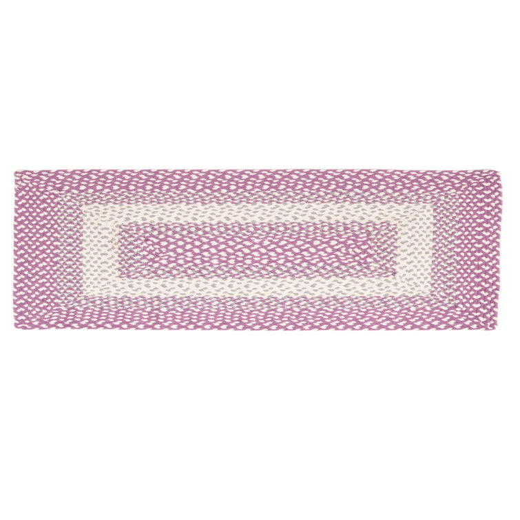 Waterbury Farmhouse Handmade Braided Purple Area Rug