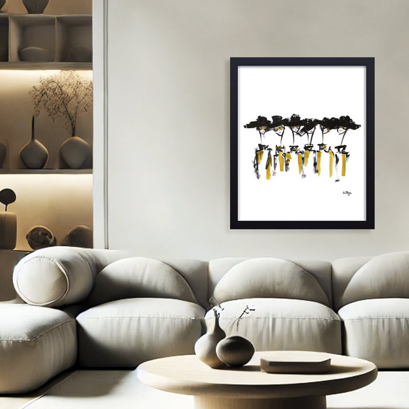 Hat And Sunnies Print by Chauncey Jacks, 30" H x 24" W x 1.125" D, Framed Print, Black