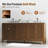 72" Free Standing Double Bathroom Vanity with Engineered Marble Top, Ceramic Sink, Backsplash-109176064-109176067