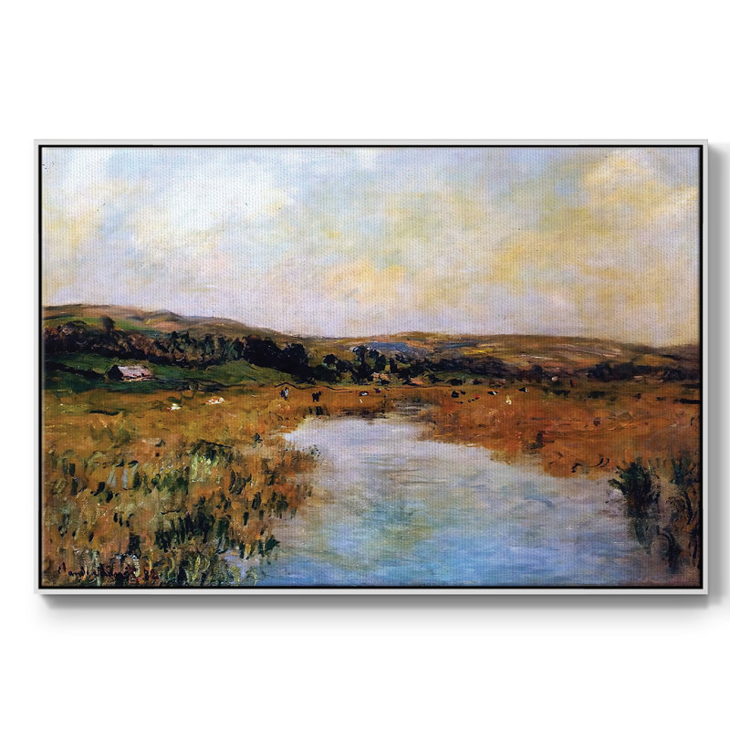 La vallée de la Scie à Pouville, 1882, H 27 po x l 41 po x P 2 po, Blanc