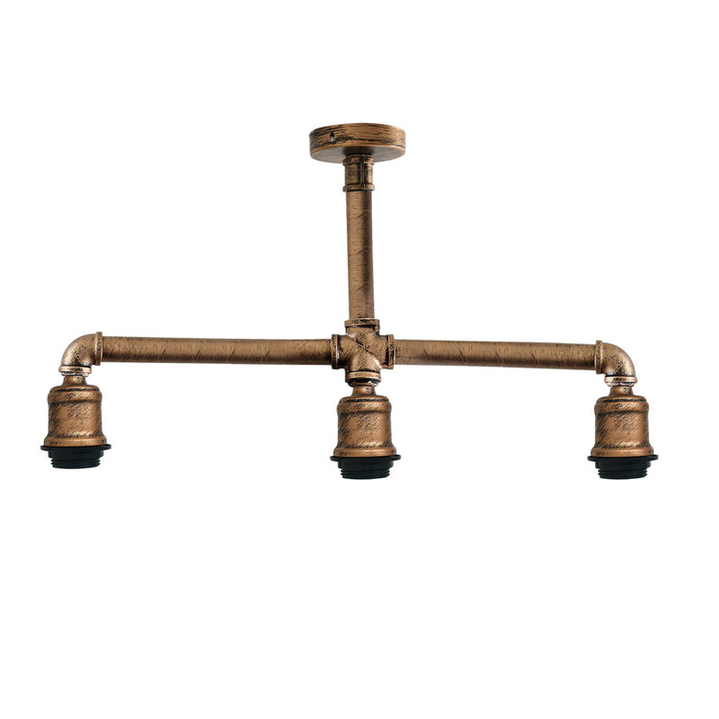 Hinnenkamp Semi Flush Mount, Brushed Copper
