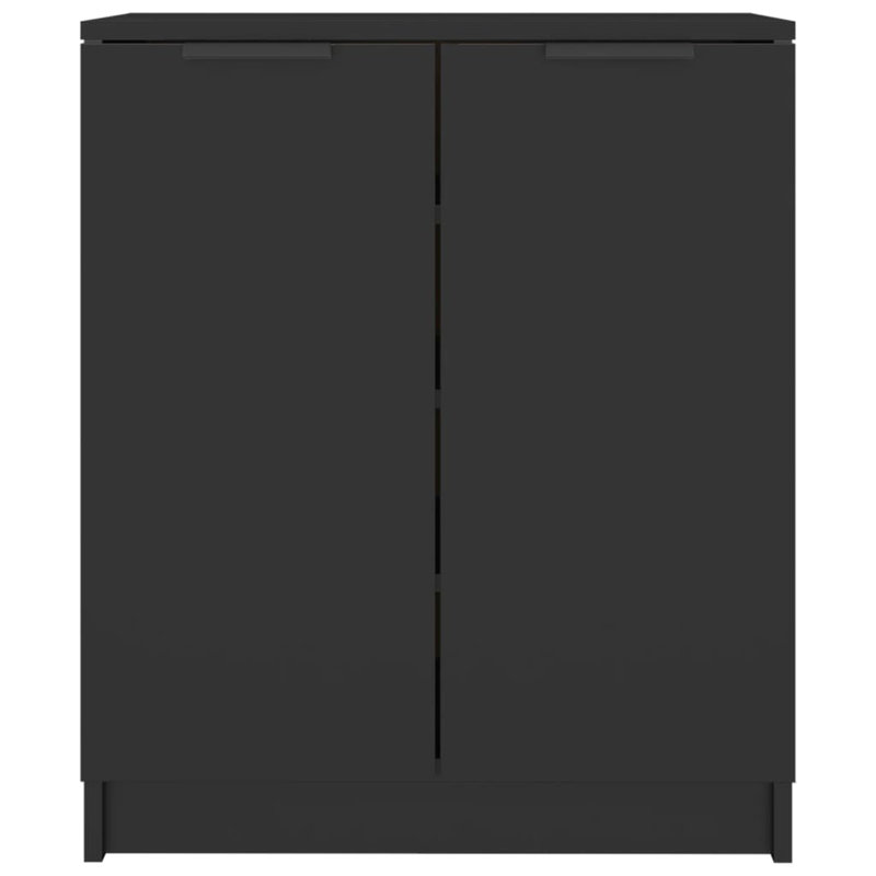 Shoe Cabinet Engineered Wood Hall Shoe Holder Cupboard Organiser Shelf, Black