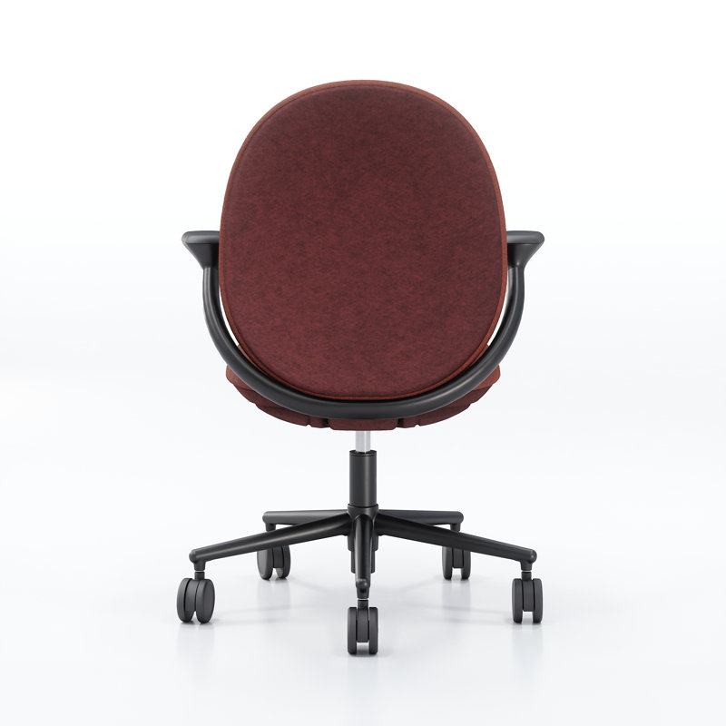 KFI Studios Jade Task Chair, Currant/Garnet, Black