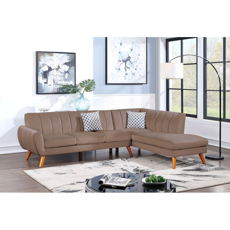 Canapé modulaire en similicuir 2 pièces