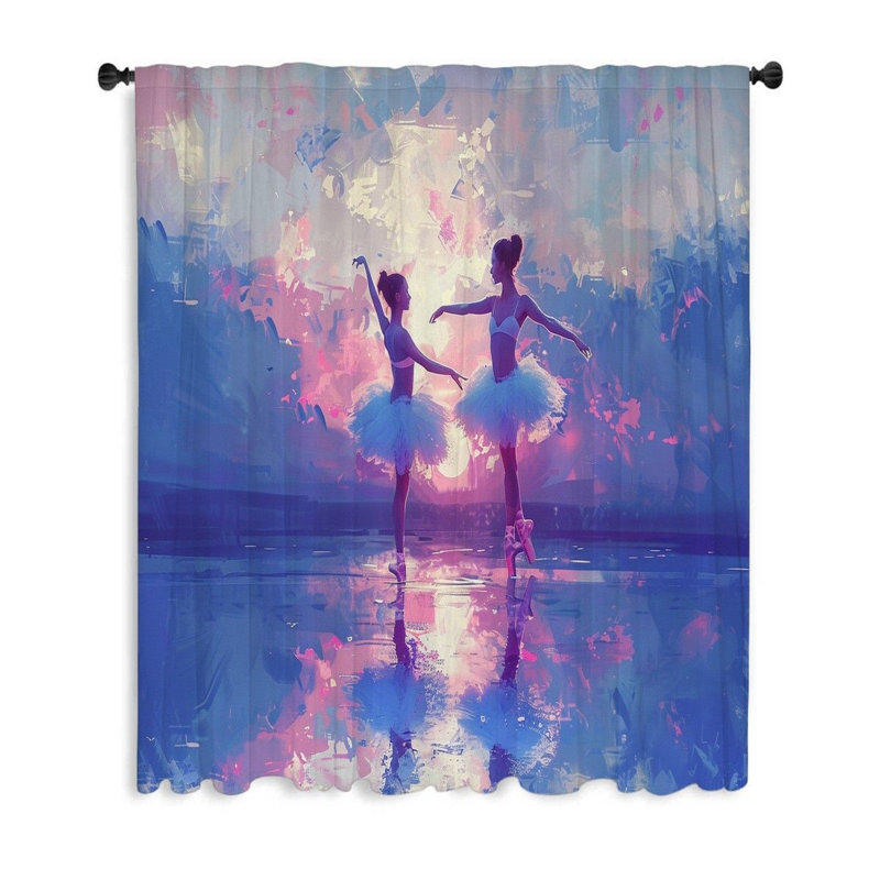 Rideau transparent en polyester Elario, L 50 po x L 84 po