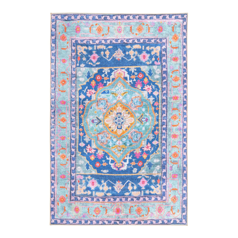 Sonja Chenille Oriental Indoor Rug, Rectangle 6'1" x 9'