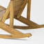 Chaise berçante d'extérieur en bois massif Rakim