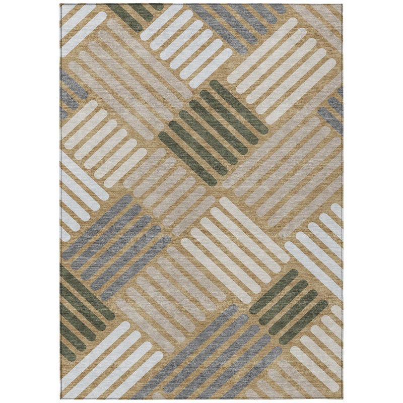 Machine Washable Indoor/Outdoor Chantille ACN2339 Geometric Rug, Rectangle 3' x 5'