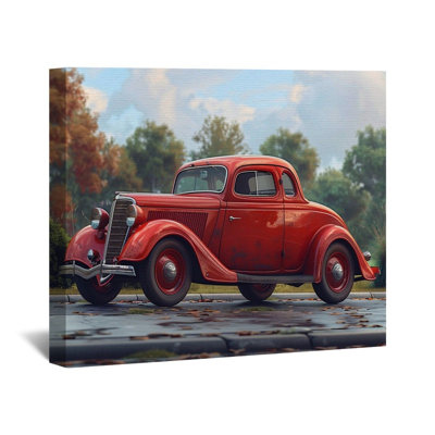 Vintage Car Canvas Wrap - Vehicle Wall Decor