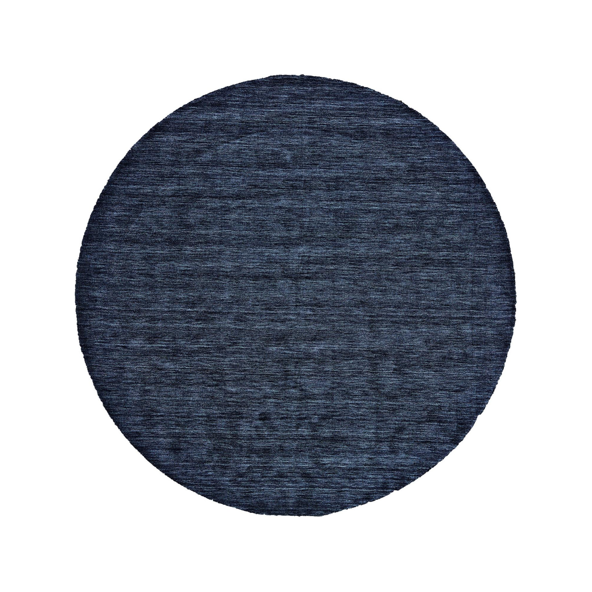 Kaden Handmade Wool Blue Rug, Blue, Round 8'