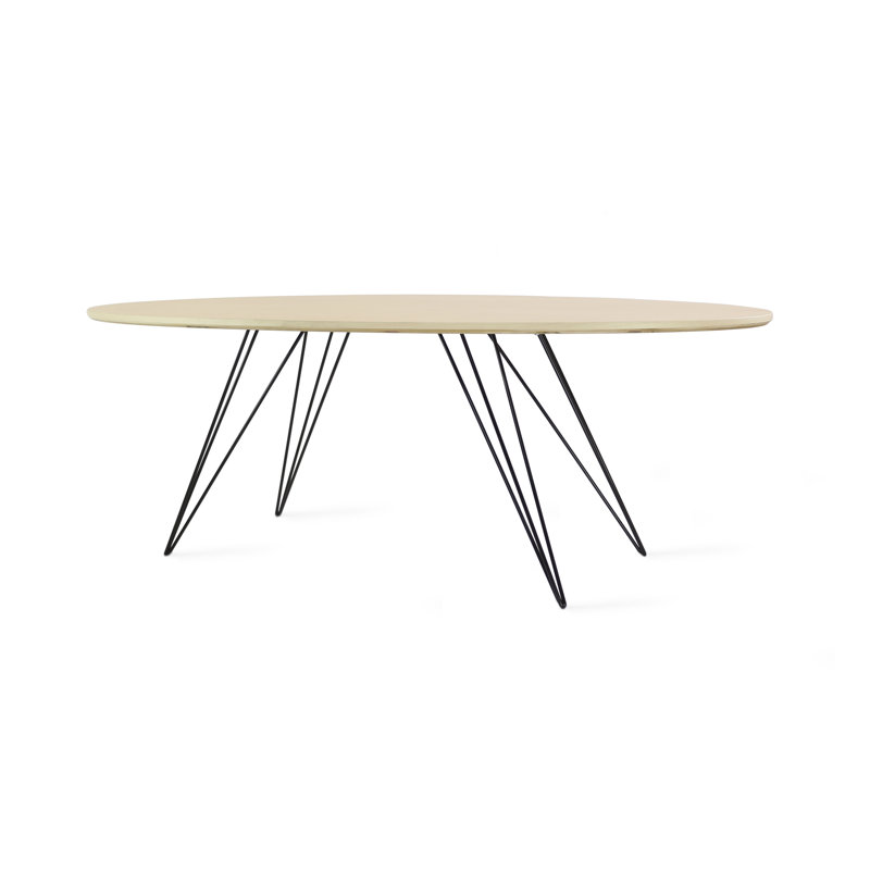 Williams Single Coffee Table, Black, 18" H x 23" W x 54" D, Walnut