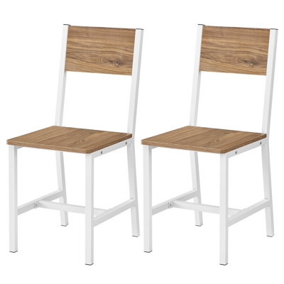 Rustic Wood Chairs With Metal Steel Frame