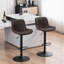Swivel Bar Stools Modern Leather Upholstered Counter Stools for Kitchen Island, Adjustable Height Stools with Footrest for Home Bar-189897543