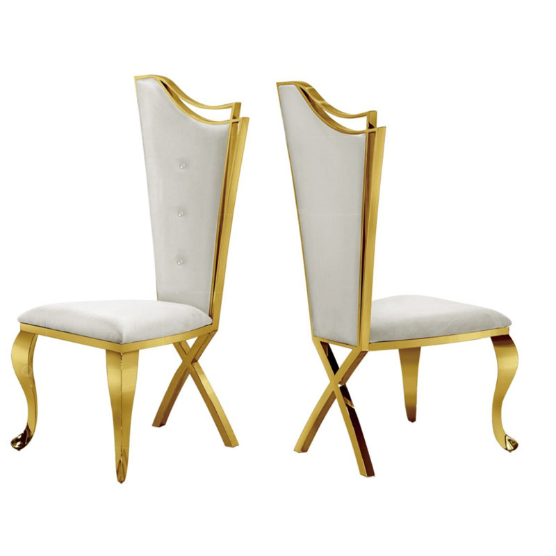 Infinity Cream Velvet Accent Chair, Cream Cotton, 2