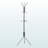 Palmer Coat Rack with Hanging Bar with 6 Hooks in Grey Metal Finish, 67.77" H X 18.77" W X 22.74" D