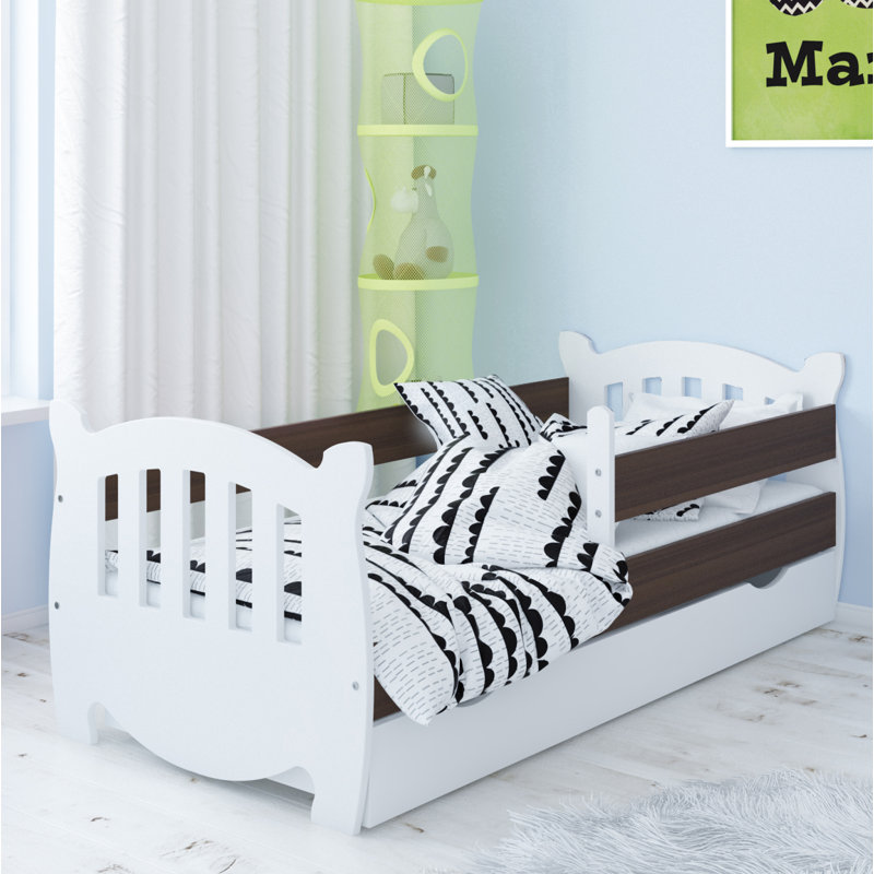 Langston Cabin Bed with Storage Included, 80 x 140 cm, Nut