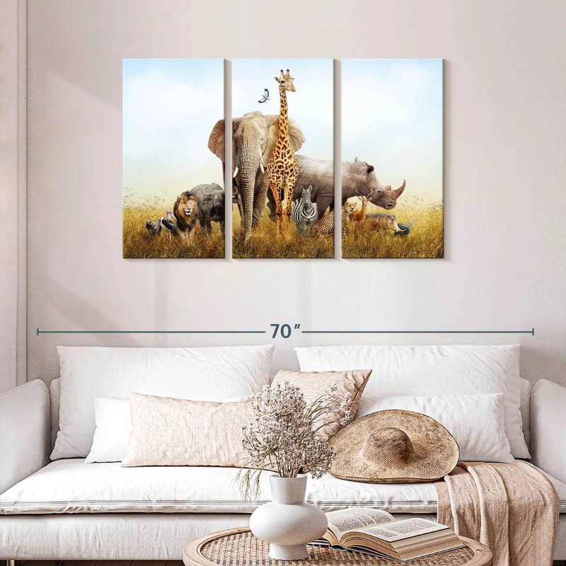 Animaux de safari kényans, H 28 po x l 45 po