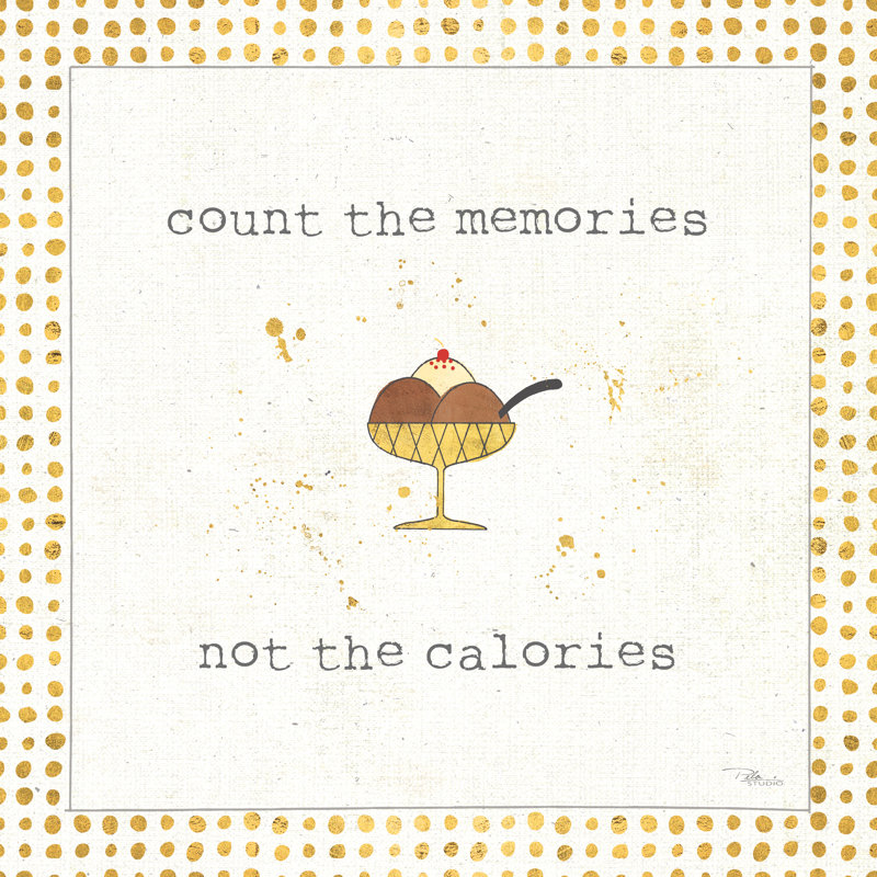 Calorie Cuties VI, bordure à pois encadrée par Pela Studio Print, H 12 po x l 12 po x P 1,25 po, Non, Toile encadrée noire
