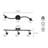 Xinbei Lighting Track Light, 3 Light Kitchen Track Lighting, Modern S-Shaped Ceiling Track Light Bar-63957610