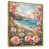 Toile avec cadre flottant or