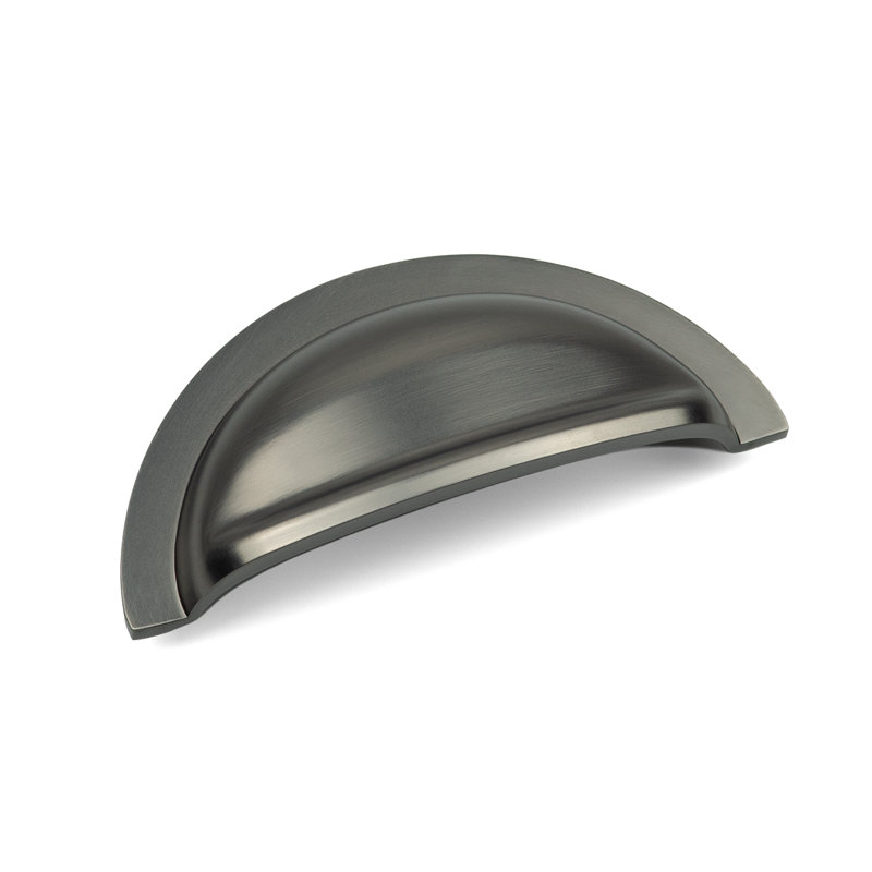 Gunmetal Cup Handle & Coordinating Knobs, 76mm Cup