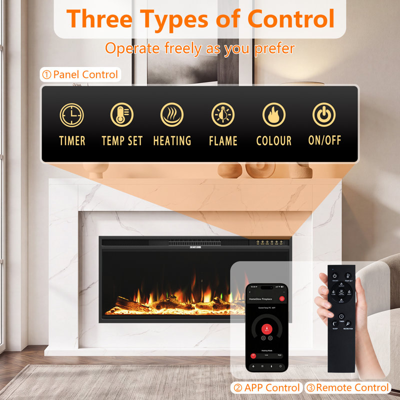 Moneak Simple Surround Electric Fireplace