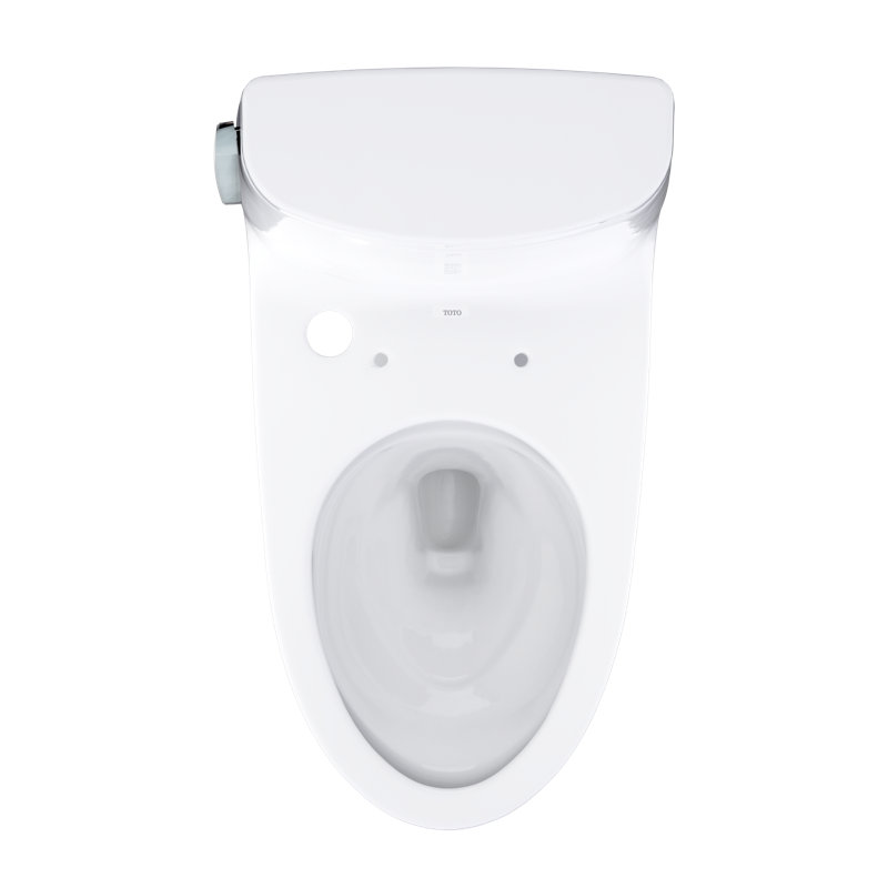 TOTO Ultramax One-Piece Elongated 1.28 GPF WASHLET+ and Auto Flush Ready Universal Height Toilet with CEFIONTECT, Cotton White - CST608CEFGAT40#01