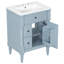 Meuble-lavabo autoportant de 24 po avec lavabo en céramique et rangement réglable-484043793-484043804