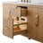 60" Double Bathroom Vanity with Carrara Engineered Stone Top, Ceramic Sink and UL-listed Power Outlet