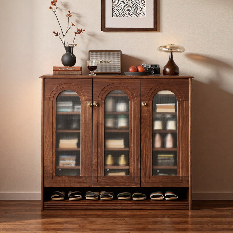 Armoire à chaussures rétro avec rangement pratique