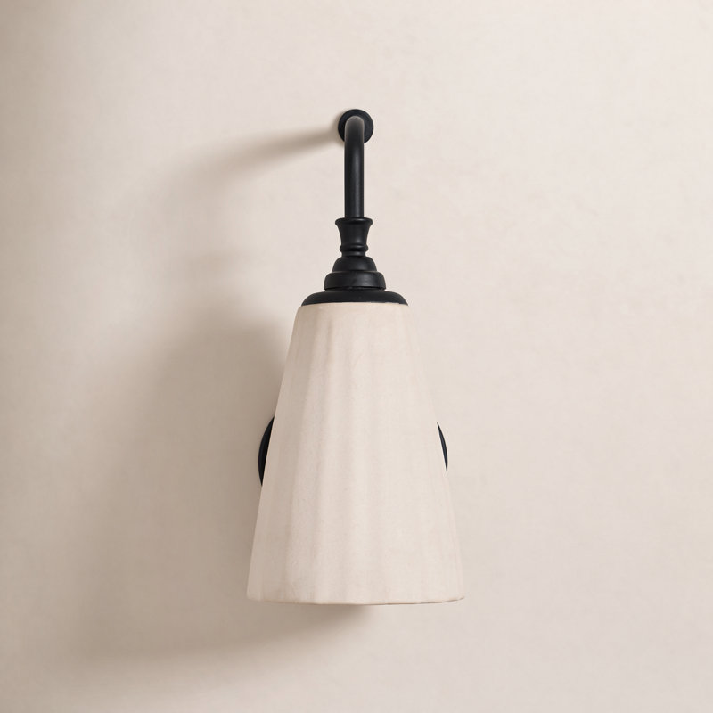 Wilma Sconce, Matte Black Iron