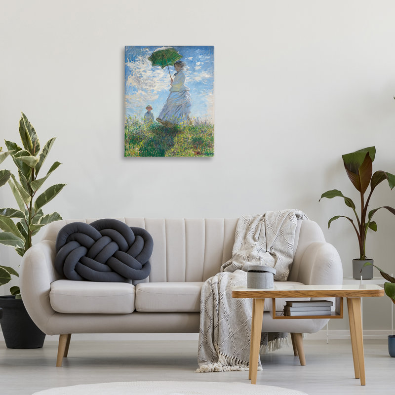 Art mural classique sur toile, "Monet madame et fils" par one1000paintings, H 30 po x l 24 po