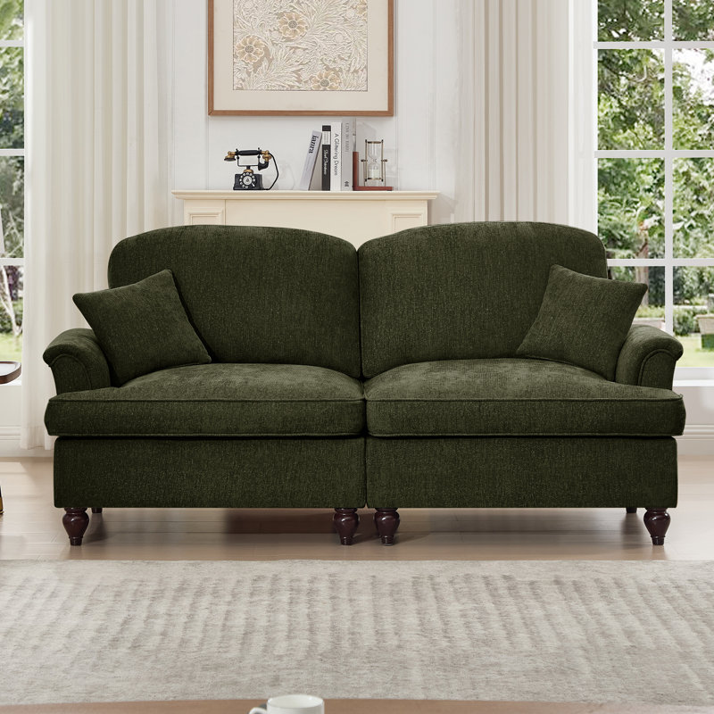 Grand canapé élégant Mid-Century, Vert
