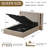 Modern Linen Upholstered Platform Bed with Pneumatic Lift Storage-460118713-460118715