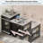 59.5" Kitchen Island with Extendable Dining Table, Kitchen Storage Table with Double-sided Storage, Kitchen Island with 2 Drawers, Power Outlet, Side Open Shelves, for Kitchen, Dining Room, Black-128964676