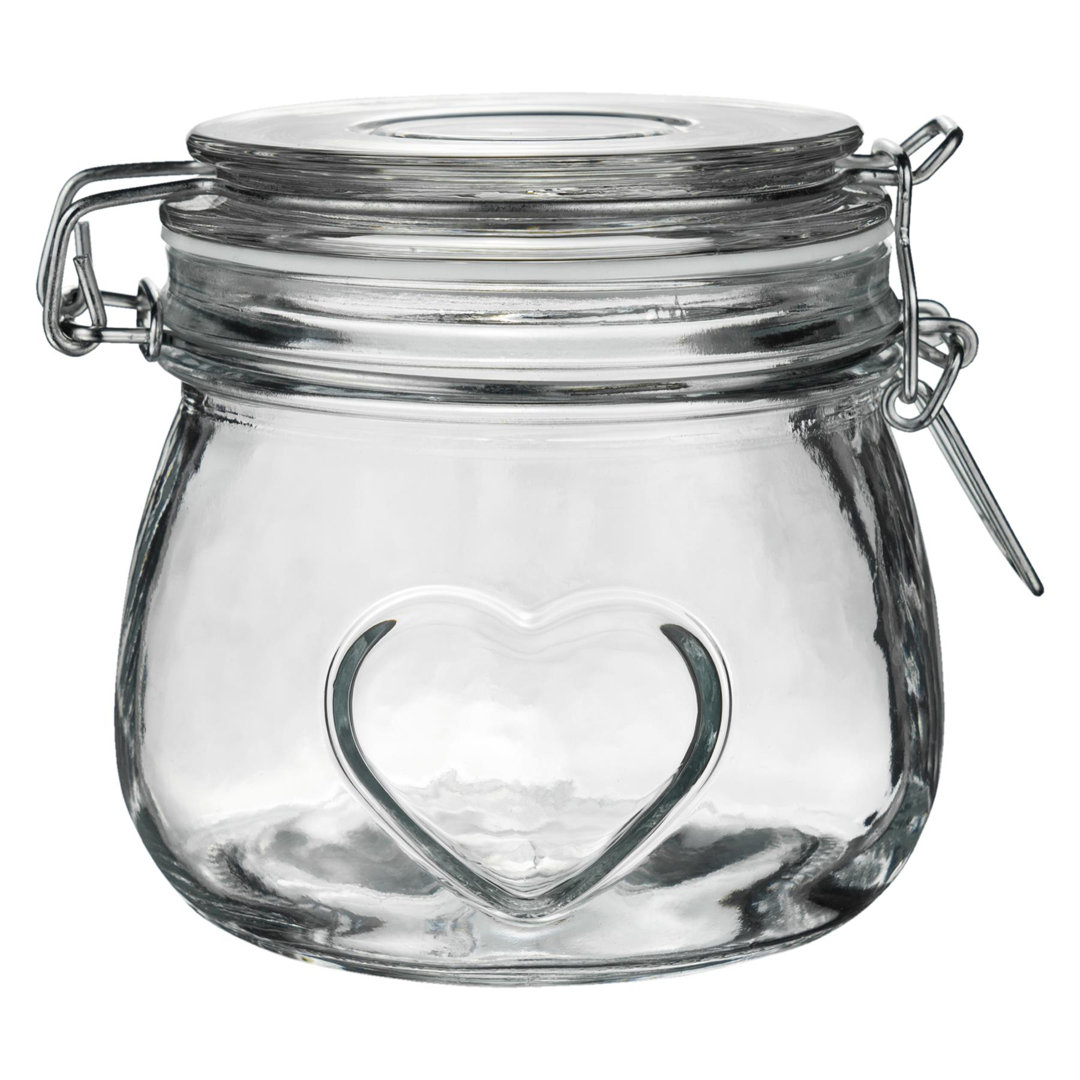 Nicola Spring - Heart Glass Storage Jars
