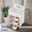  Oakford 24x18 Inch Bathroom Vanity with Sink, White – 100% Premium Solid Wood Vanity Cabinet – 1.5" Thick Quartz Countertop – Water-Resistant Finish – Fully Assembled-290144619-290144617