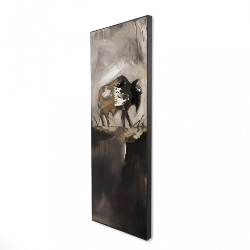 "Buffalo abstrait" sur toile
