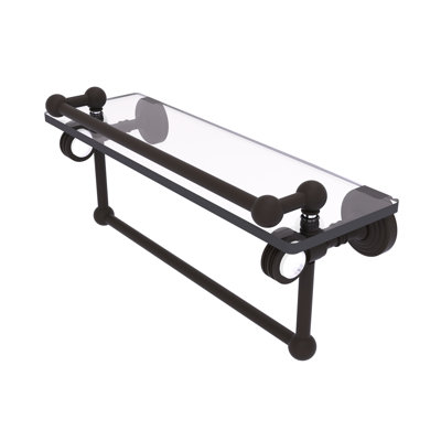 Jarrell Glass Bracket Shelf with Towel Bar