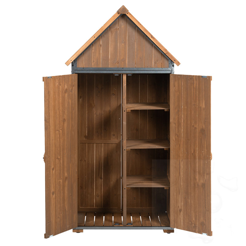Outdoor Storage Cabinet with shelf and double doors